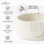 Load image into Gallery viewer, Vera Cotton Plain Flap Basket – Round Shape