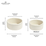 Load image into Gallery viewer, Cotton Basket – Braided border Set of 2
