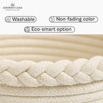 Load image into Gallery viewer, Cotton Basket – Braided border Set of 2
