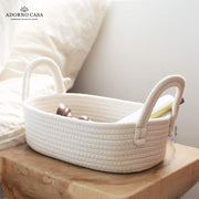 Nira Cotton Basket – White Handle Design