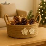Load image into Gallery viewer, Nova Jute Basket with Bead Tassel &amp; Fabric Lining