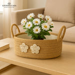 Load image into Gallery viewer, Nova Jute Basket with Bead Tassel &amp; Fabric Lining