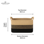 Load image into Gallery viewer, Arden Rectangular Jute &amp; Cotton Utility Basket
