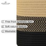 Load image into Gallery viewer, Arden Rectangular Jute &amp; Cotton Utility Basket
