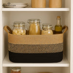 Load image into Gallery viewer, Arden Rectangular Jute &amp; Cotton Utility Basket
