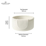 Load image into Gallery viewer, Clara Cotton Basket – Braided Border Flap