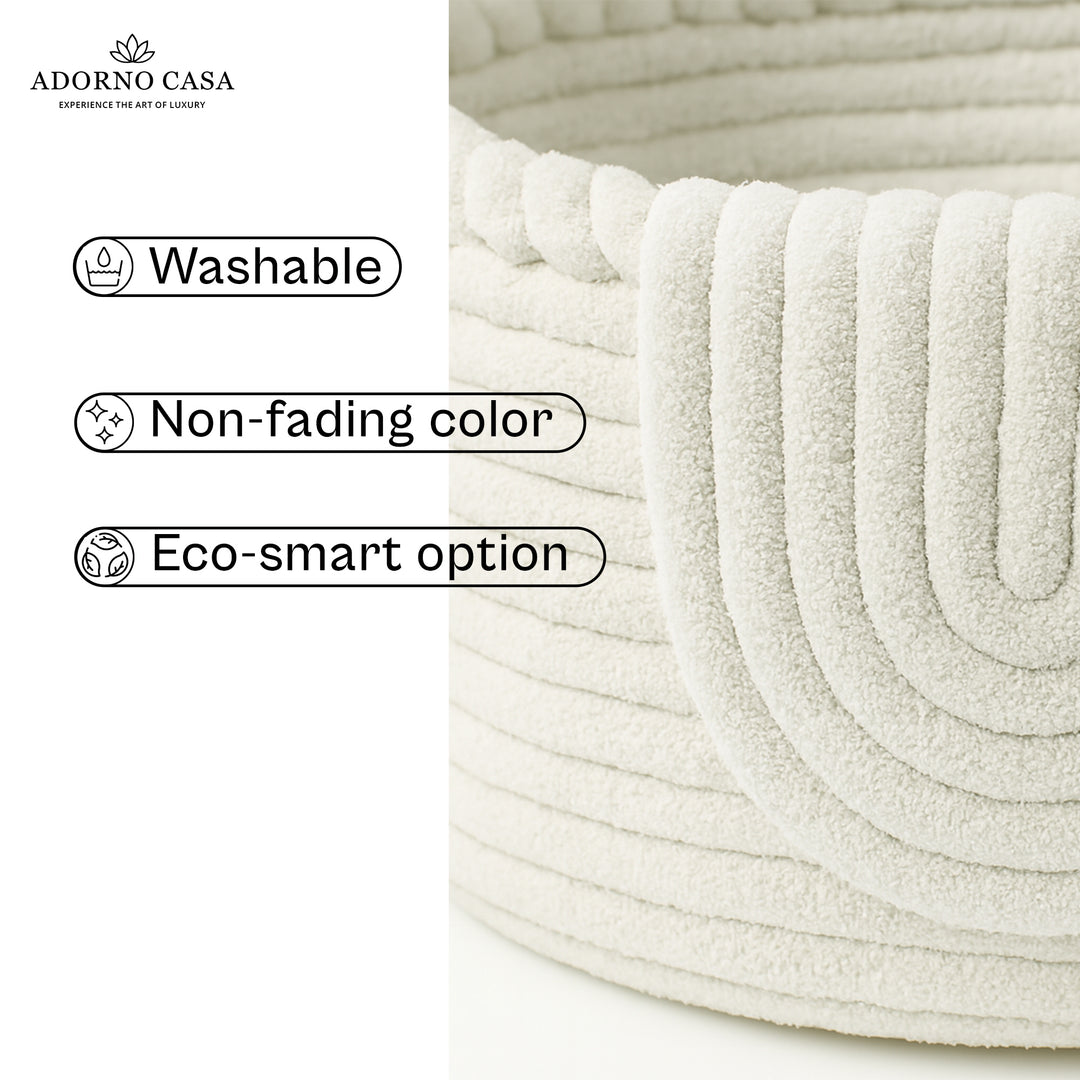 Clara Cotton Basket – Braided Border Flap