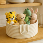 Load image into Gallery viewer, Clara Cotton Basket – Braided Border Flap