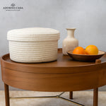 Load image into Gallery viewer, Luxe Cotton Serenity Basket with Lid – Set of 2