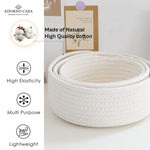Load image into Gallery viewer, Sola Cotton Round Harmony Basket – Set of 3