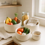 Load image into Gallery viewer, Sola Cotton Round Harmony Basket – Set of 3