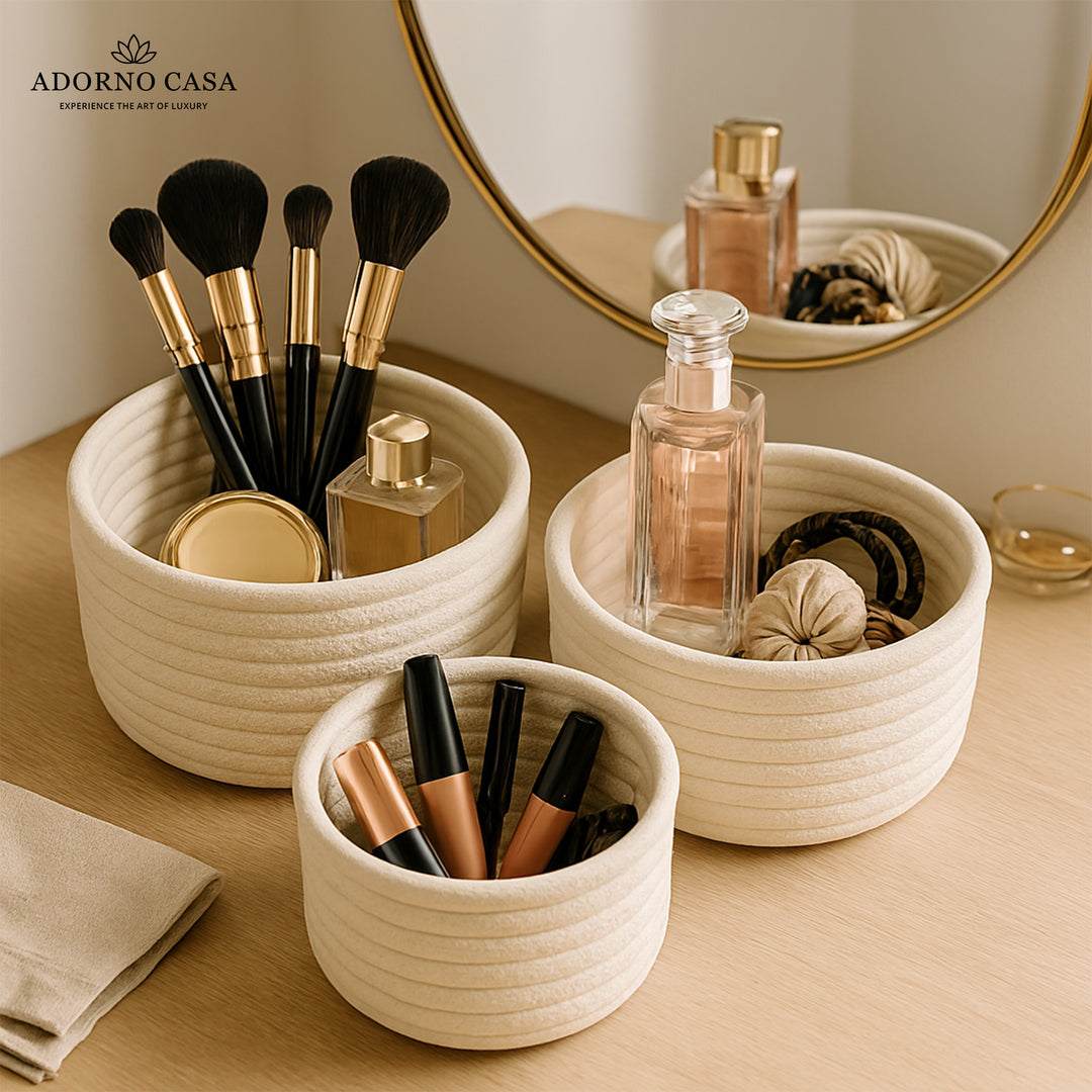 Sola Cotton Round Harmony Basket – Set of 3