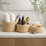 Load image into Gallery viewer, Arden Jute Round Basket – Nature Set of 3