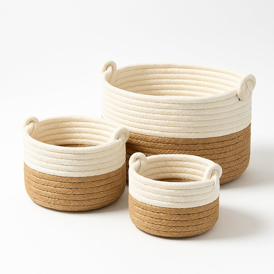 Terra Twist Handle Basket – Set of 3