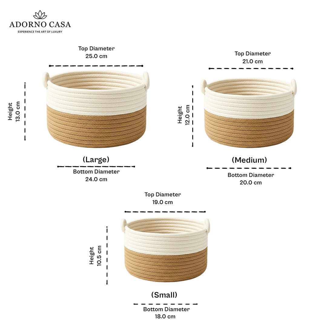 Terra Twist Handle Basket – Set of 3