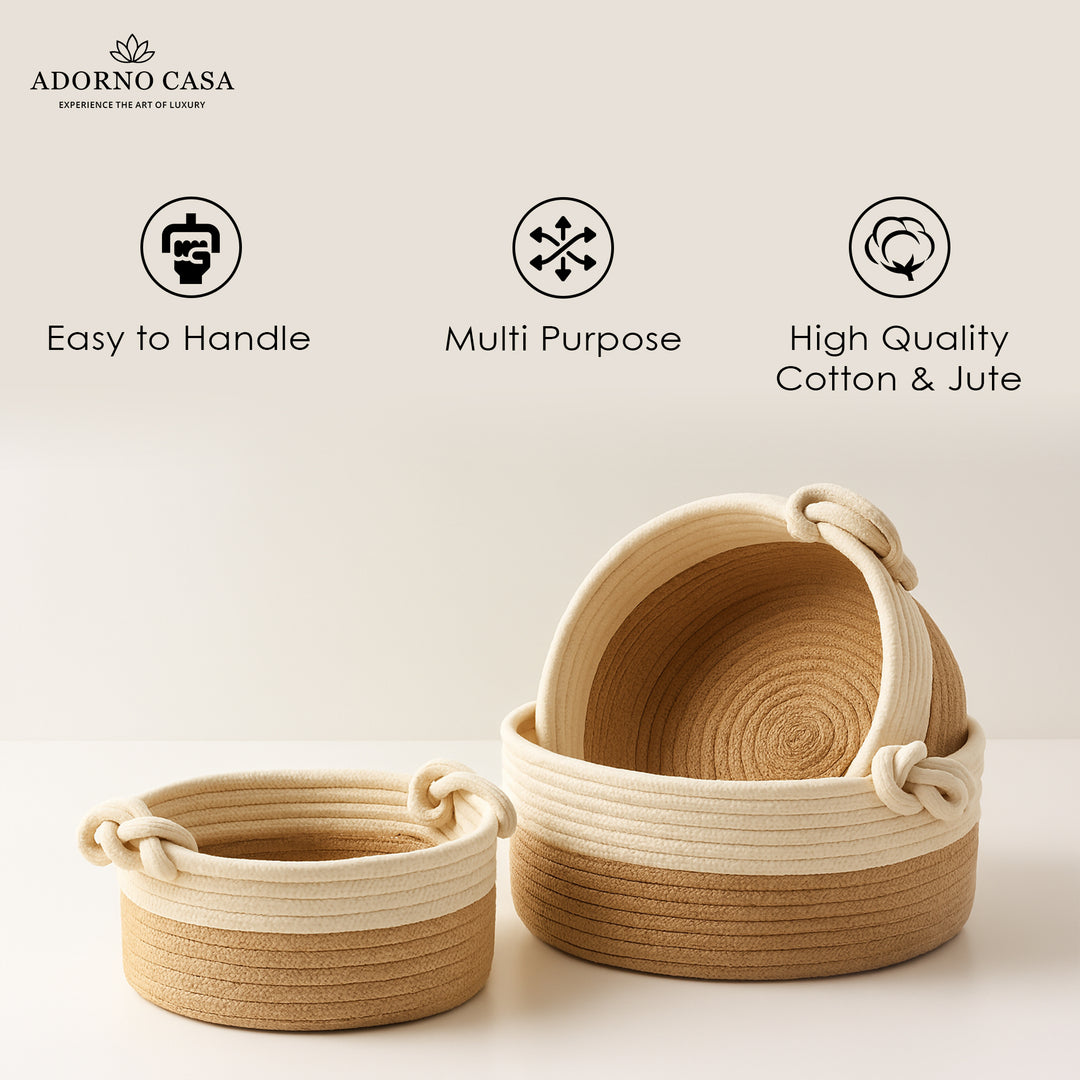 Terra Twist Handle Basket – Set of 3