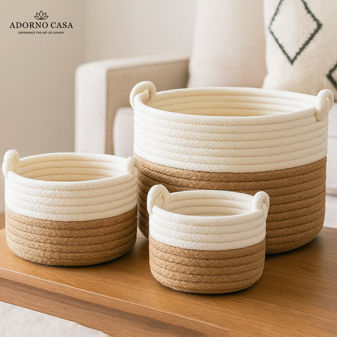 Terra Twist Handle Basket – Set of 3