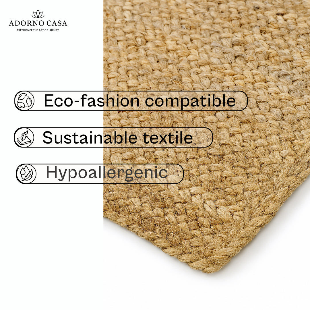 Aura Natural Braided Jute Rug