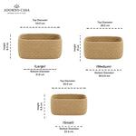 Load image into Gallery viewer, Terra Woven Rectangle Jute Basket – Set of 3