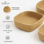 Load image into Gallery viewer, Terra Woven Rectangle Jute Basket – Set of 3