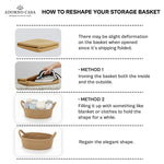 Load image into Gallery viewer, Oria Jute-Cotton Basket – Brown Handle Set of 3
