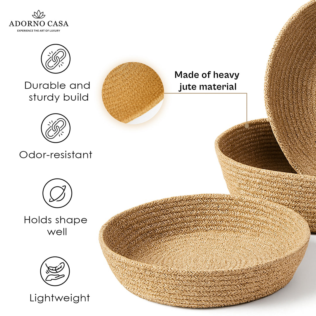 Aria Jute Harmony Basket – Set of 3