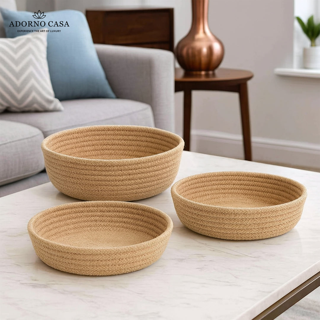Aria Jute Harmony Basket – Set of 3