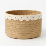 Load image into Gallery viewer, Eden Lace Charm Jute Basket
