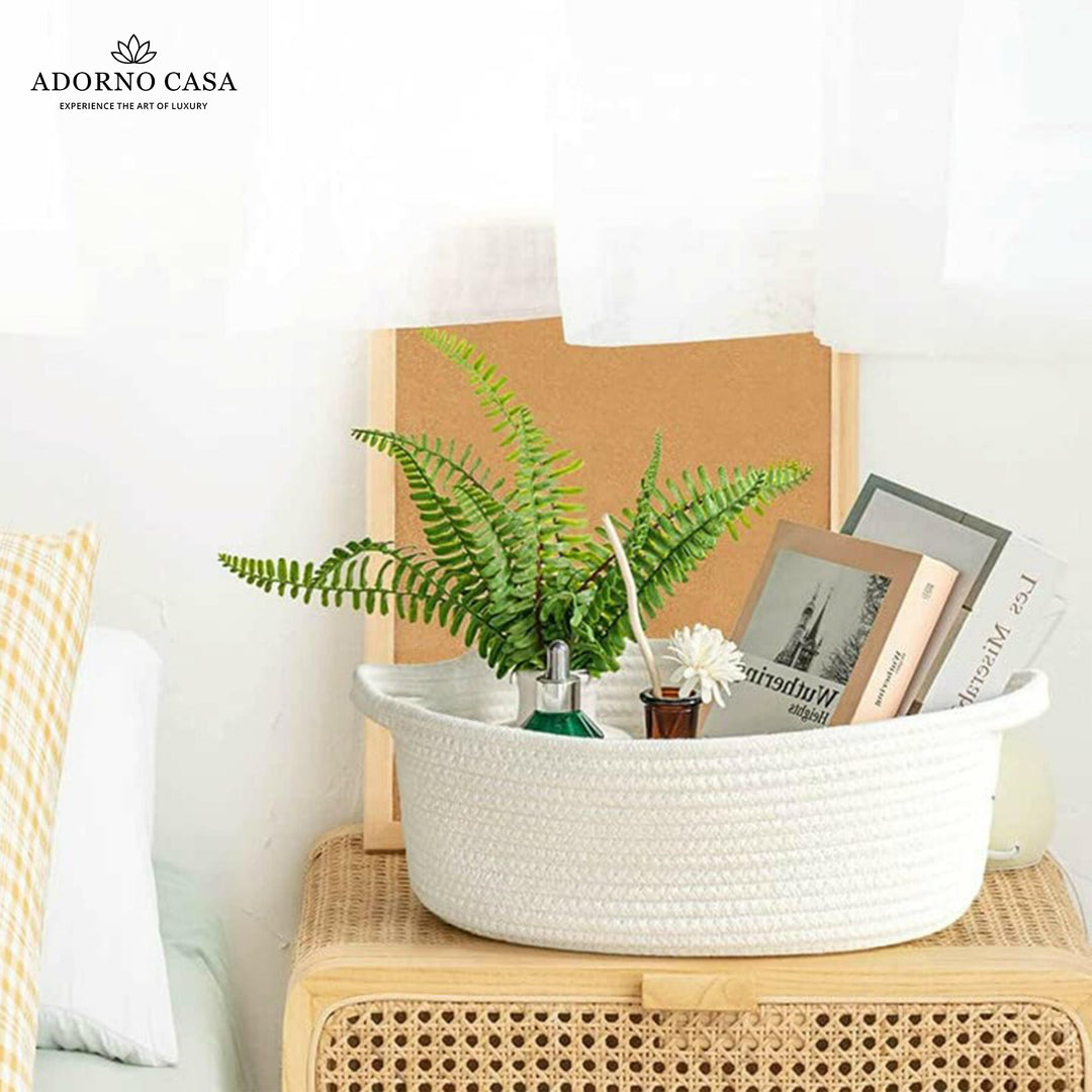 Luna Cotton Oval Carry Basket