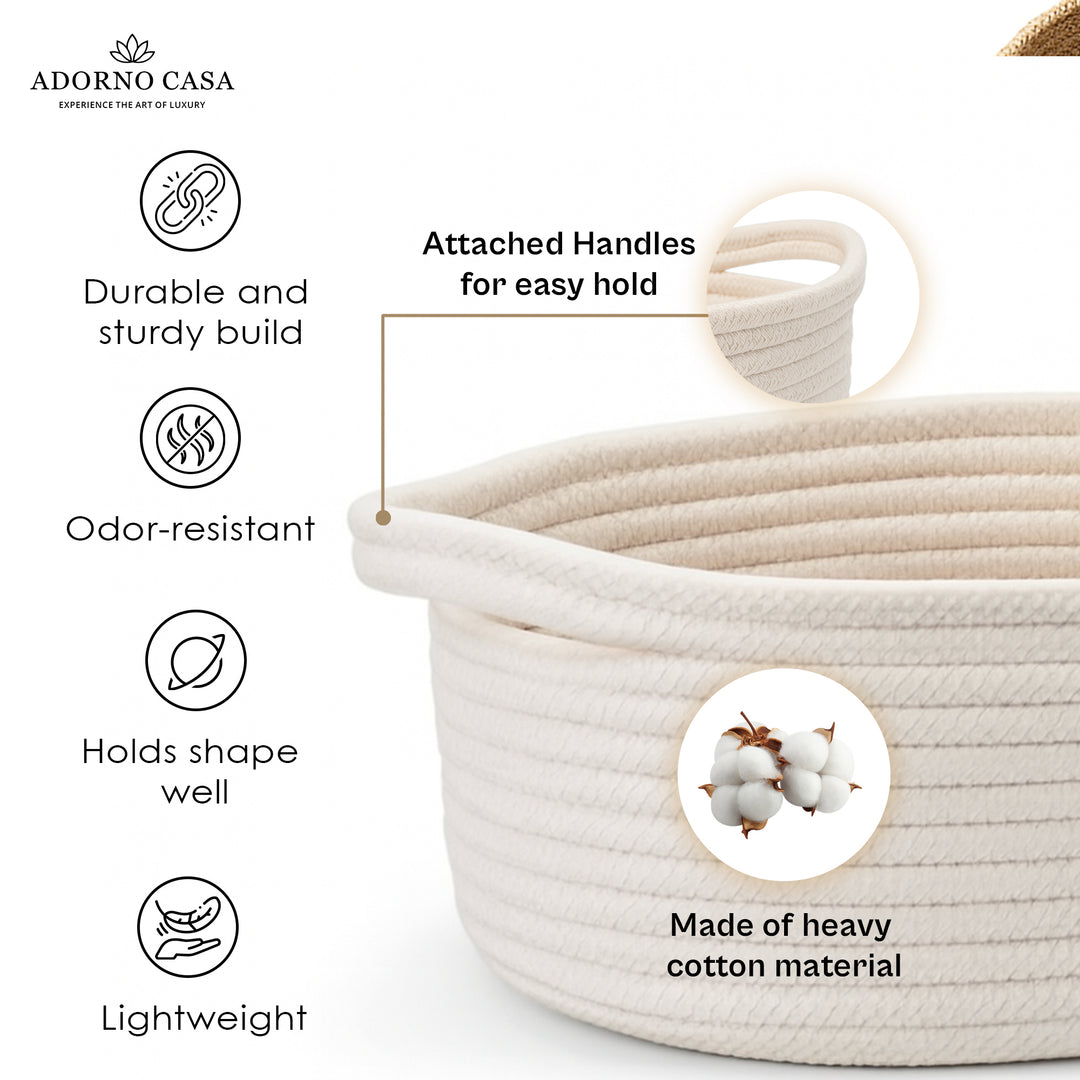 Luna Cotton Oval Carry Basket