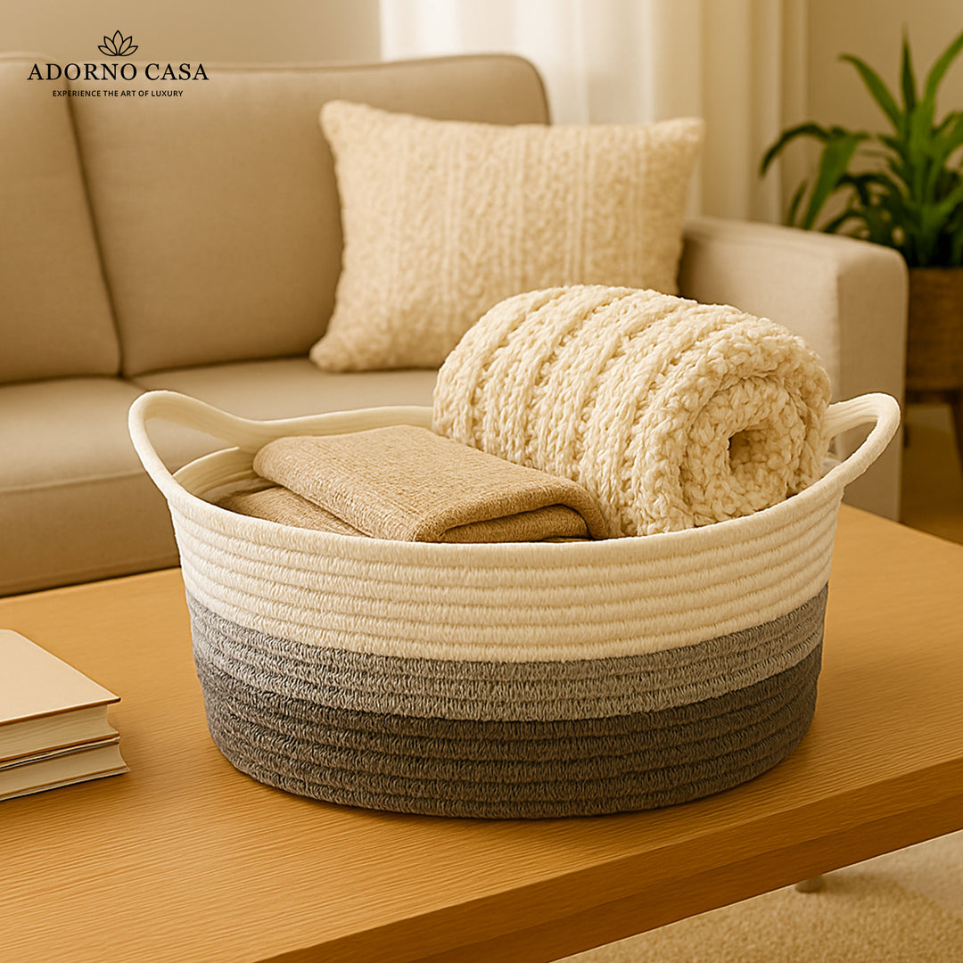 Trio Cotton Oval Basket – Harmony Edition