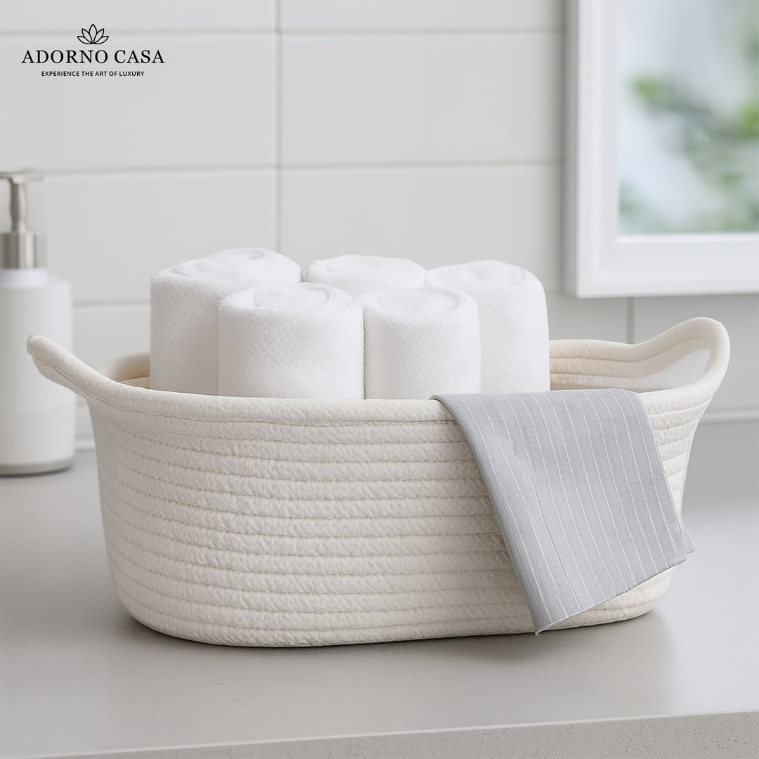 Luna Cotton Oval Carry Basket