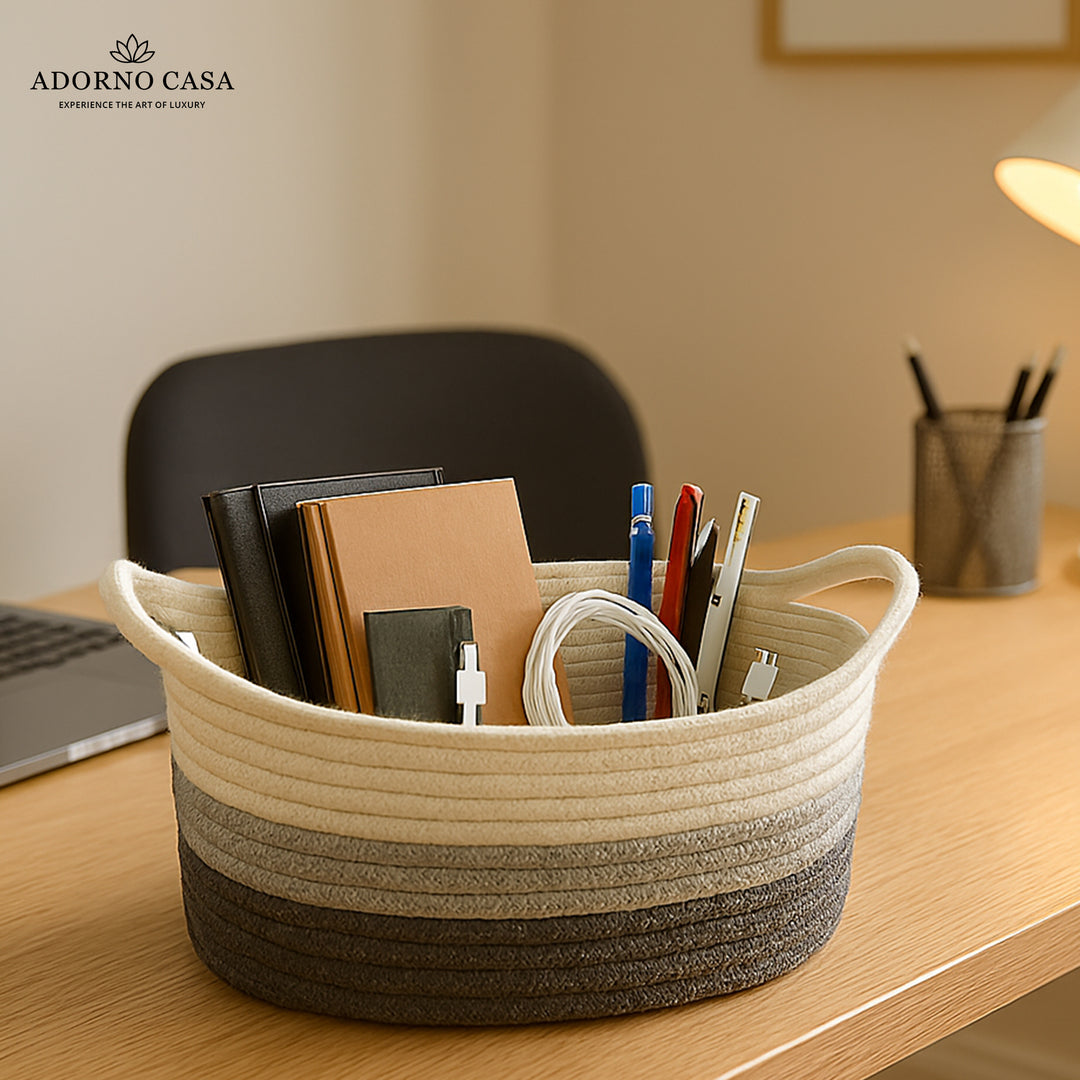 Trio Cotton Oval Basket – Harmony Edition