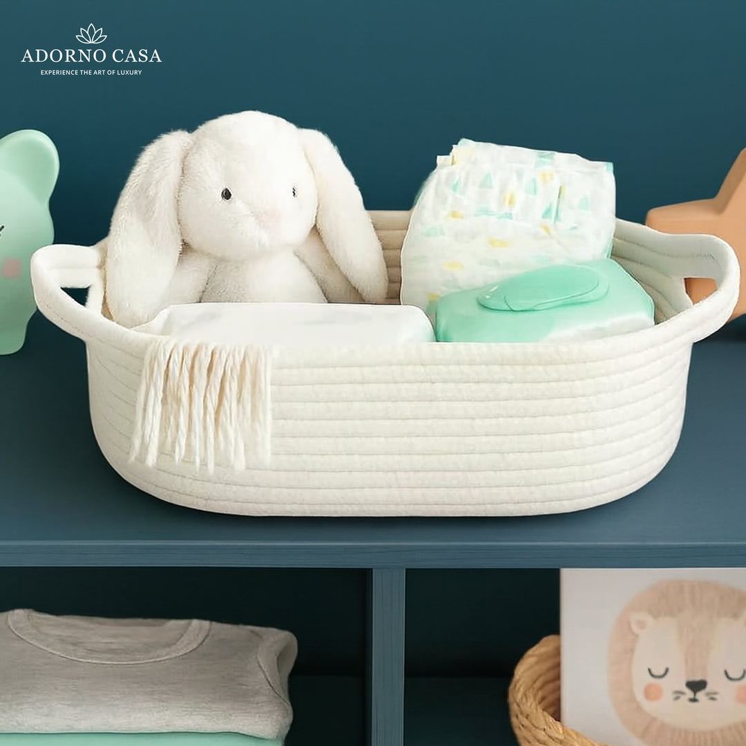 Luna Cotton Oval Carry Basket