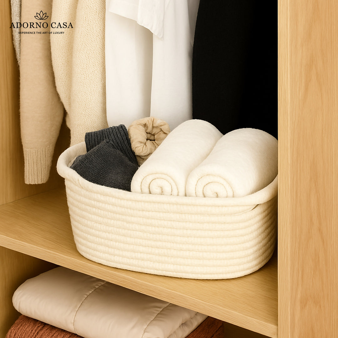 Luna Cotton Oval Carry Basket