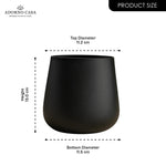 Load image into Gallery viewer, Noire Sculpt Matte Powder-Coated Metal Vase
