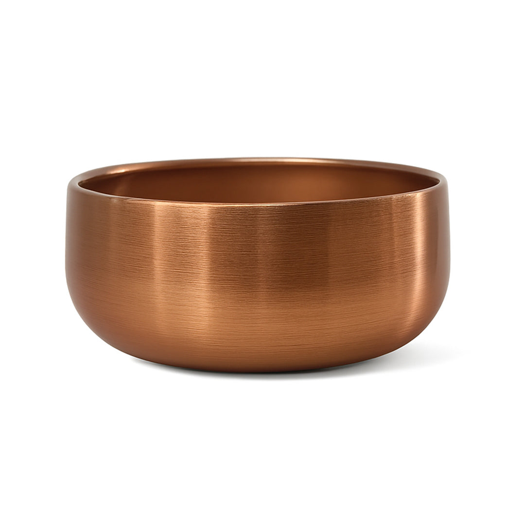 Halo Metallic Finish Rounded Metal Bowl