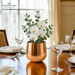 Load image into Gallery viewer, Lustre Gold Metallic Finish Accent Metal Vase