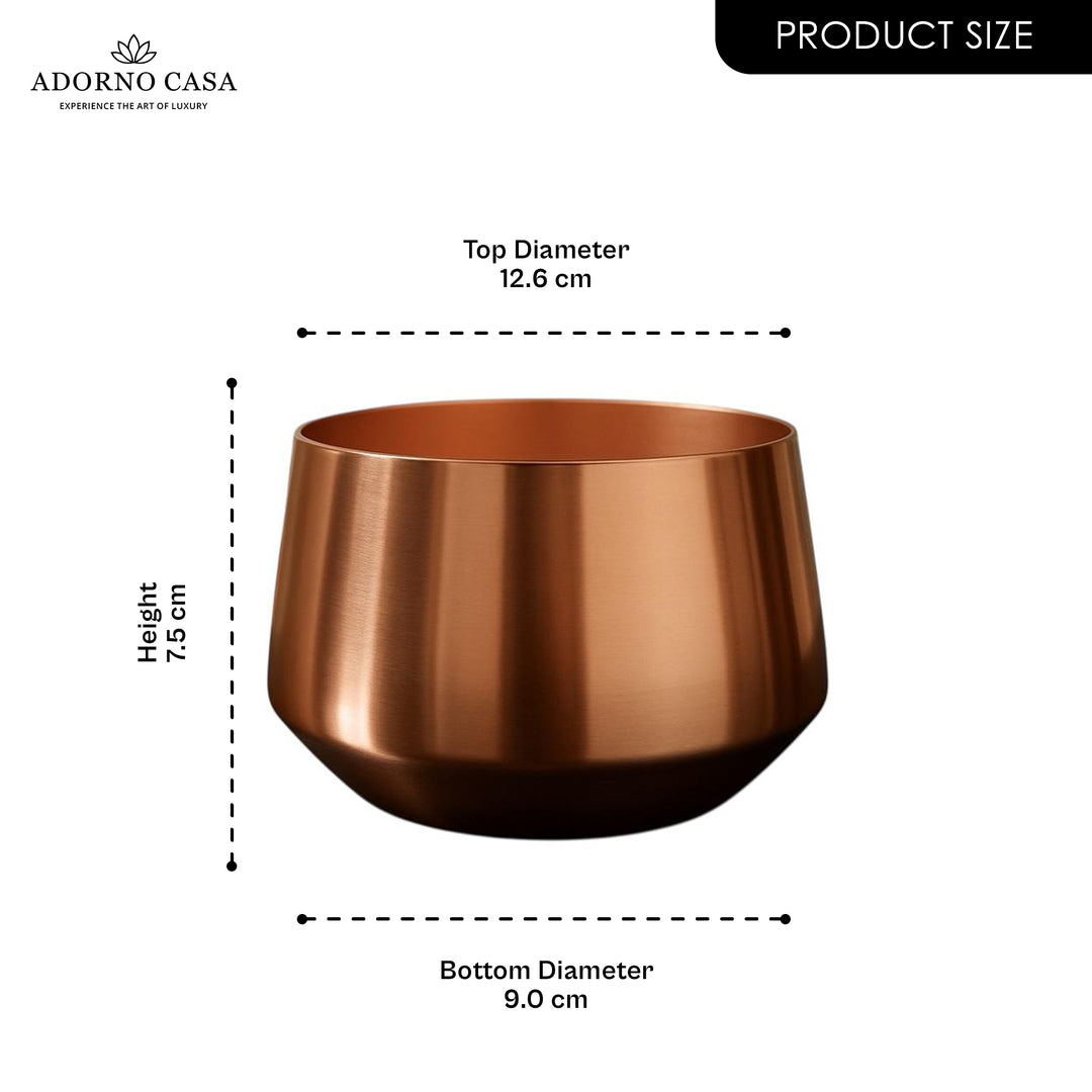 Lustre Sculpted Finish Accent Metal Bowl