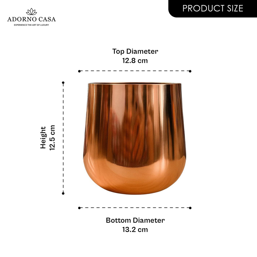 Lustre Gold Metallic Finish Accent Metal Vase