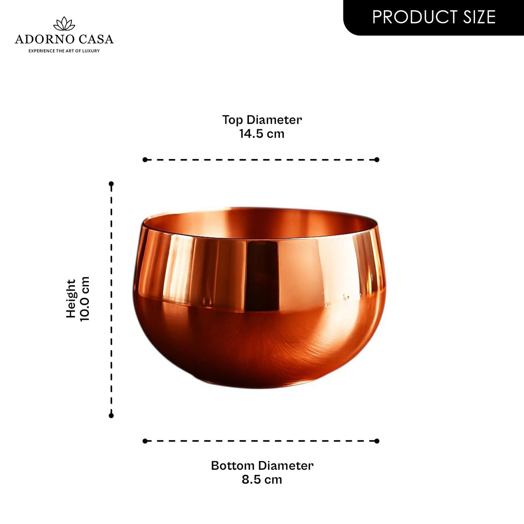 Lustre Metallic Finish Accent Metal Bowl