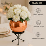 Load image into Gallery viewer, Luna Metal Pot Paired with a Sturdy Black Iron Stand