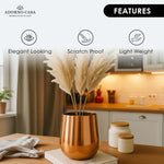 Load image into Gallery viewer, Lustre Gold Metallic Finish Accent Metal Vase