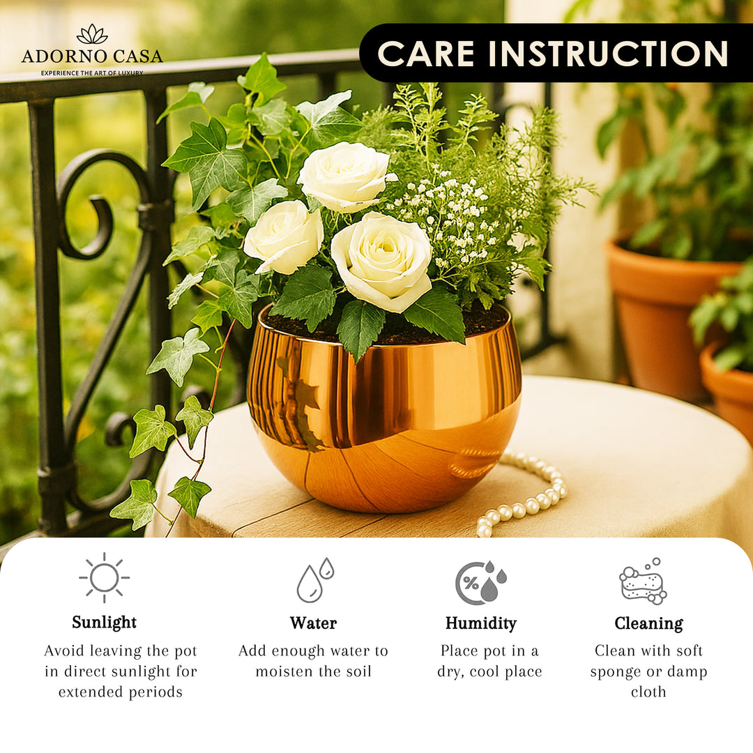 Lustre Metallic Finish Accent Metal Bowl