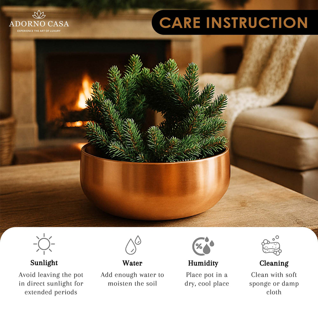 Halo Metallic Finish Rounded Metal Bowl