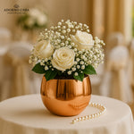 Load image into Gallery viewer, Lustre Metallic Finish Accent Metal Bowl
