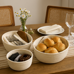 Load image into Gallery viewer, Nora Cotton Oval Classic Basket – Set of 3
