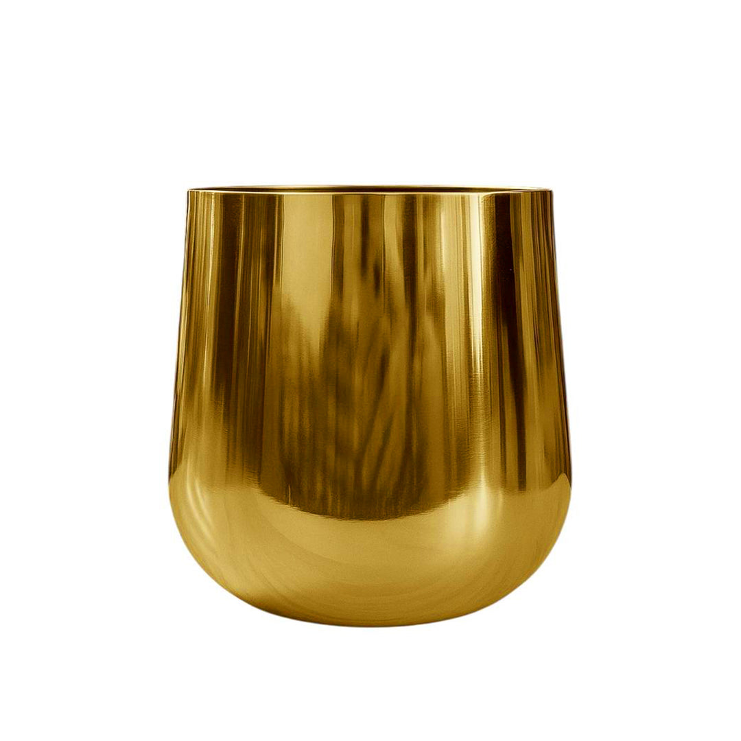 Lustre Gold Metallic Finish Accent Metal Vase