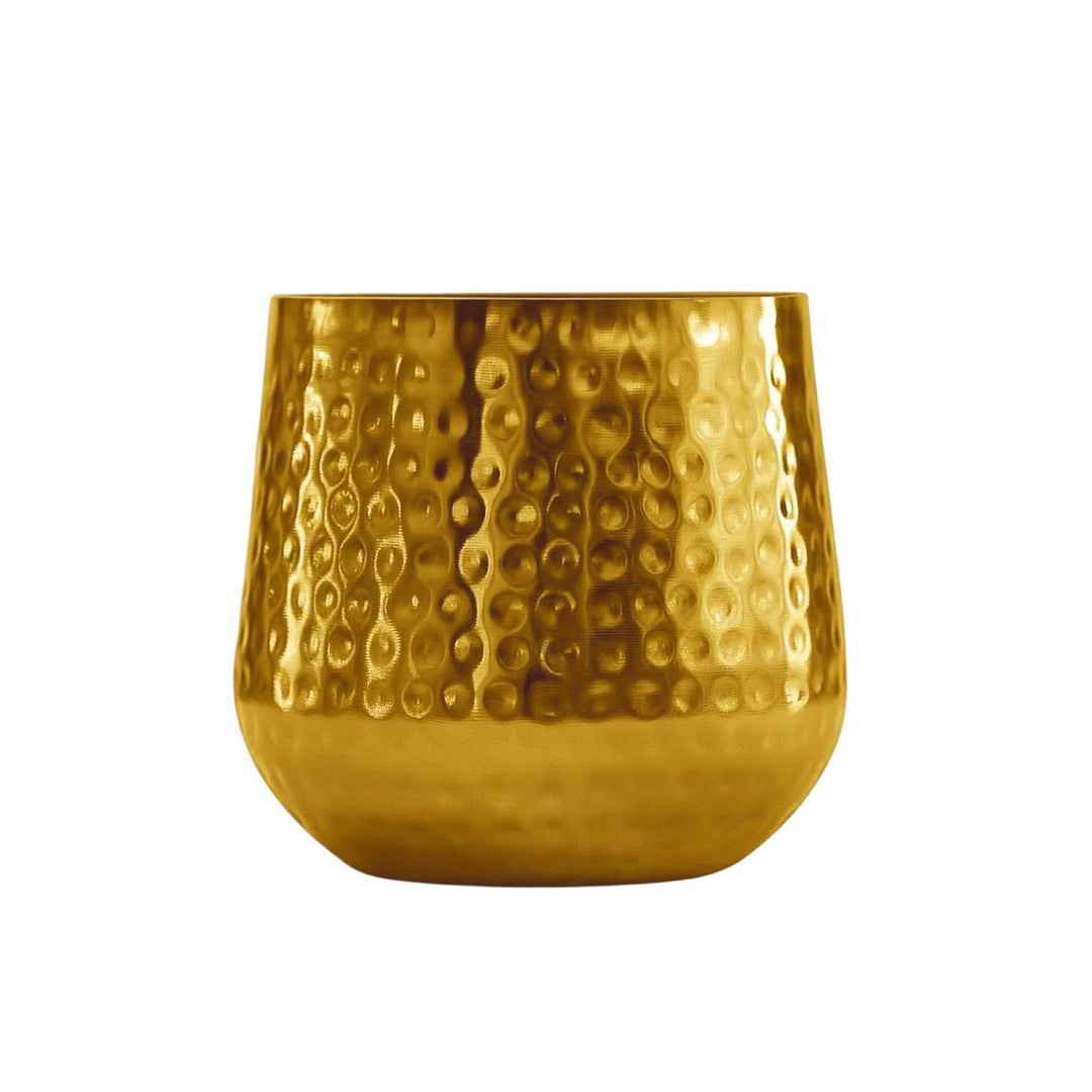 Aurum Hammered Finish Metal Accent Vase