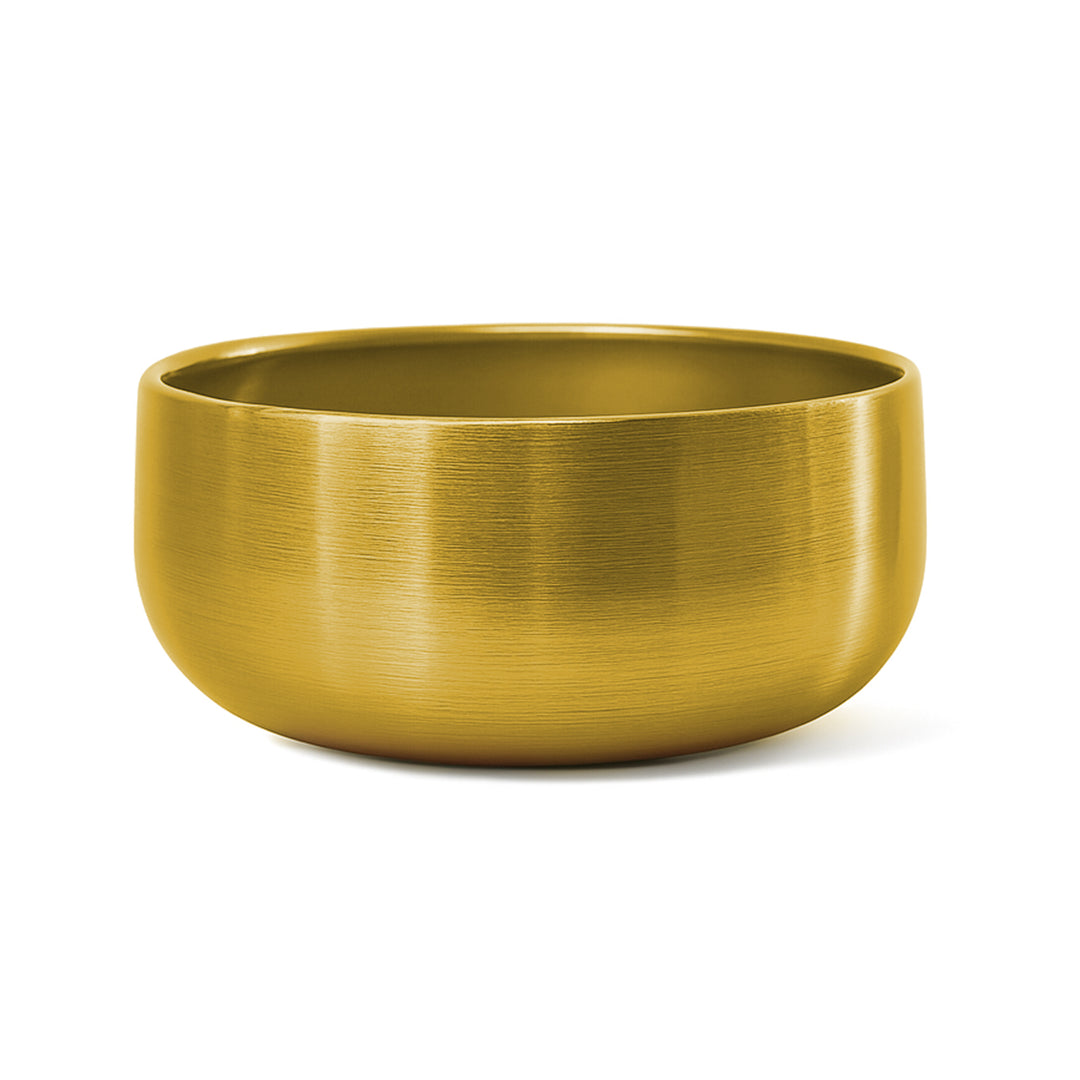 Halo Metallic Finish Rounded Metal Bowl